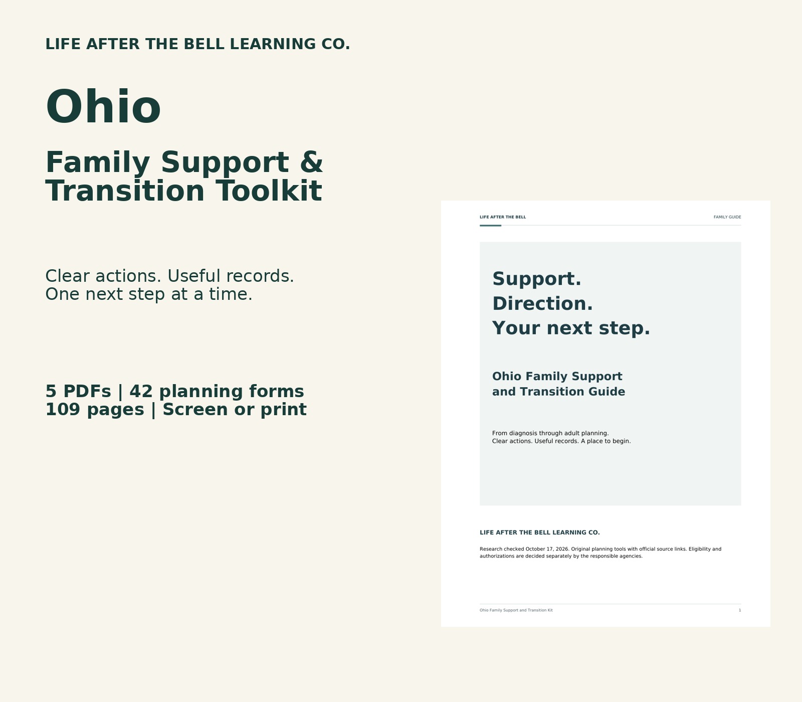 Ohio toolkit with actual guide cover
